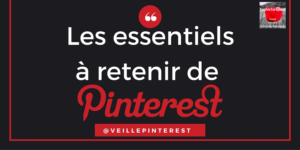 Les essentiels de Pinterest via @sophieturpaud / #PinterestMarketing 