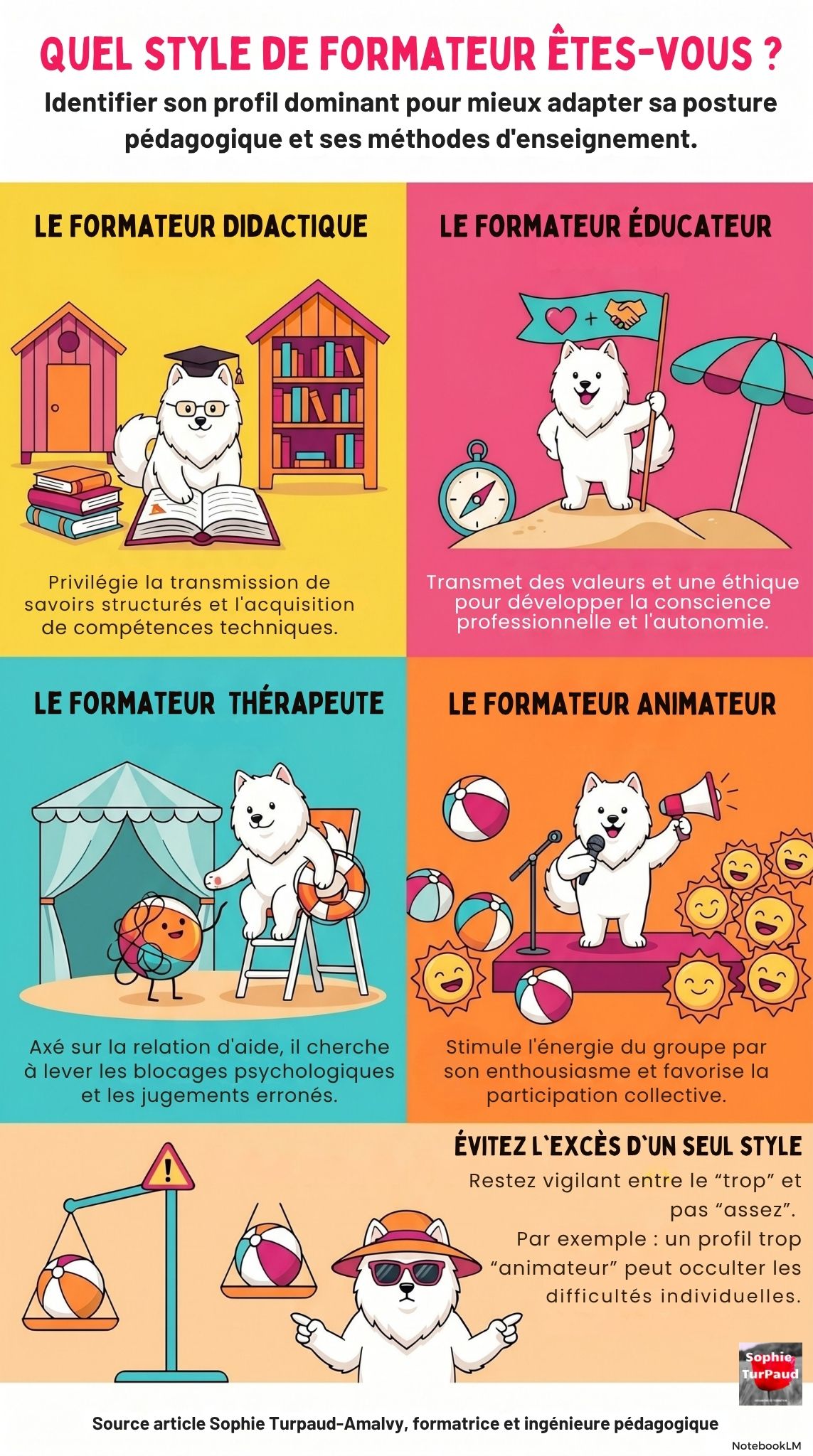 Infographie les 4 styles de formateur Infographie les 4 styles de formateur