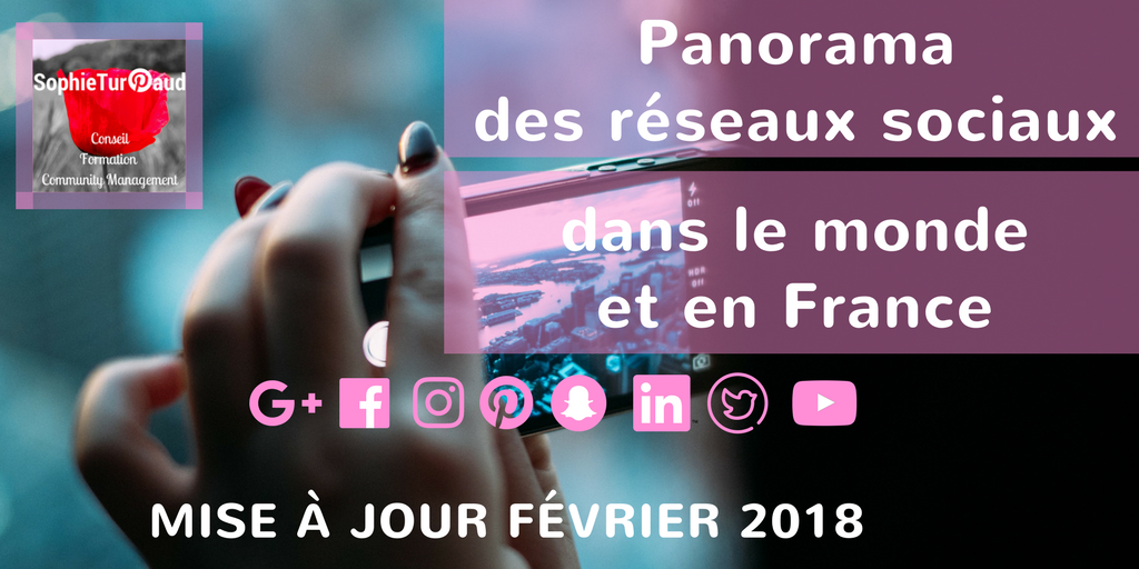 Panorama des réseaux sociaux dans le monde et en France Fevrier 2018 via @sophieturpaud