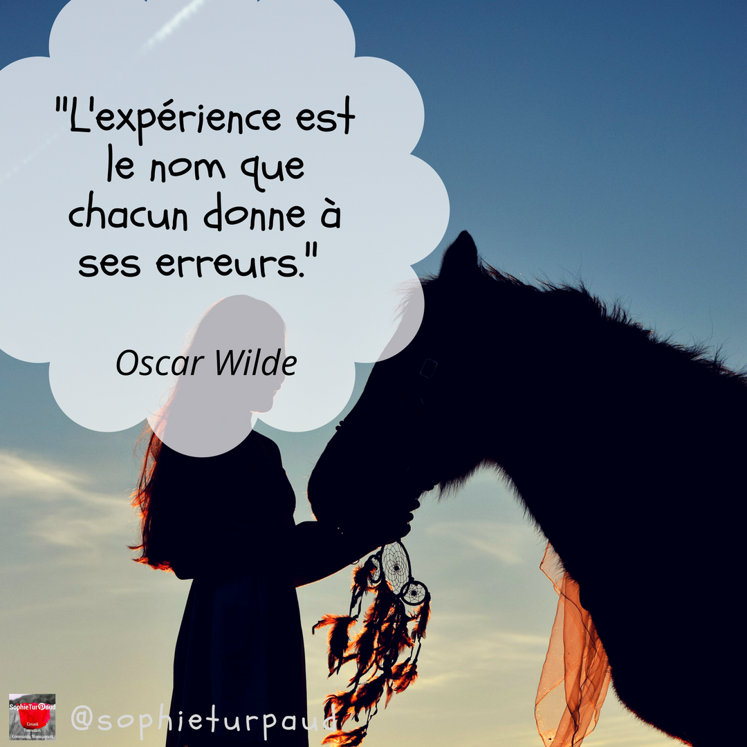 Citation d'Oscar Wilde _ L'expérience est le nom que chacun donne à ses erreurs via @sophieturpaud