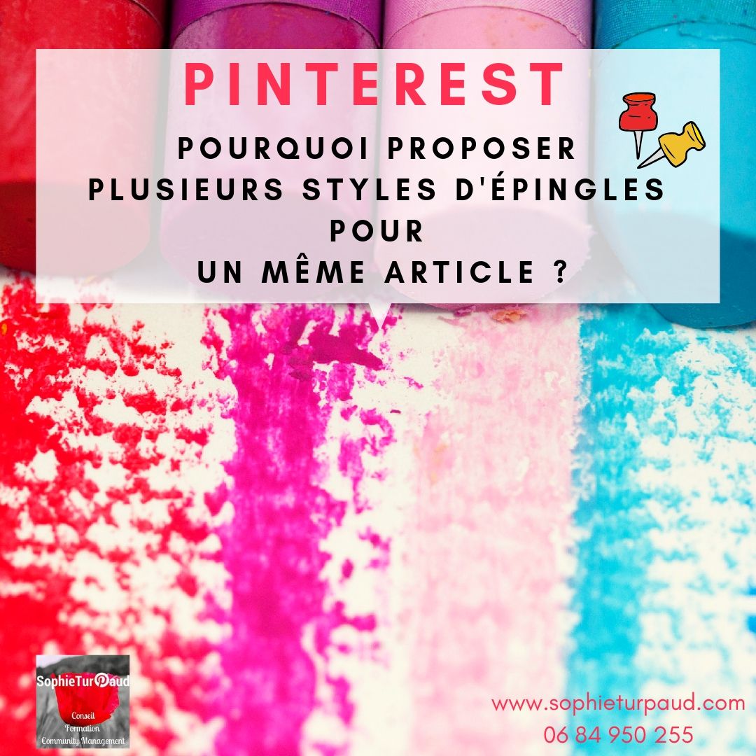 Pinterest : Pourquoi proposer plusieurs styles d'épingles pour un même article ? via @sophieturpaud #PinterestMarketing 