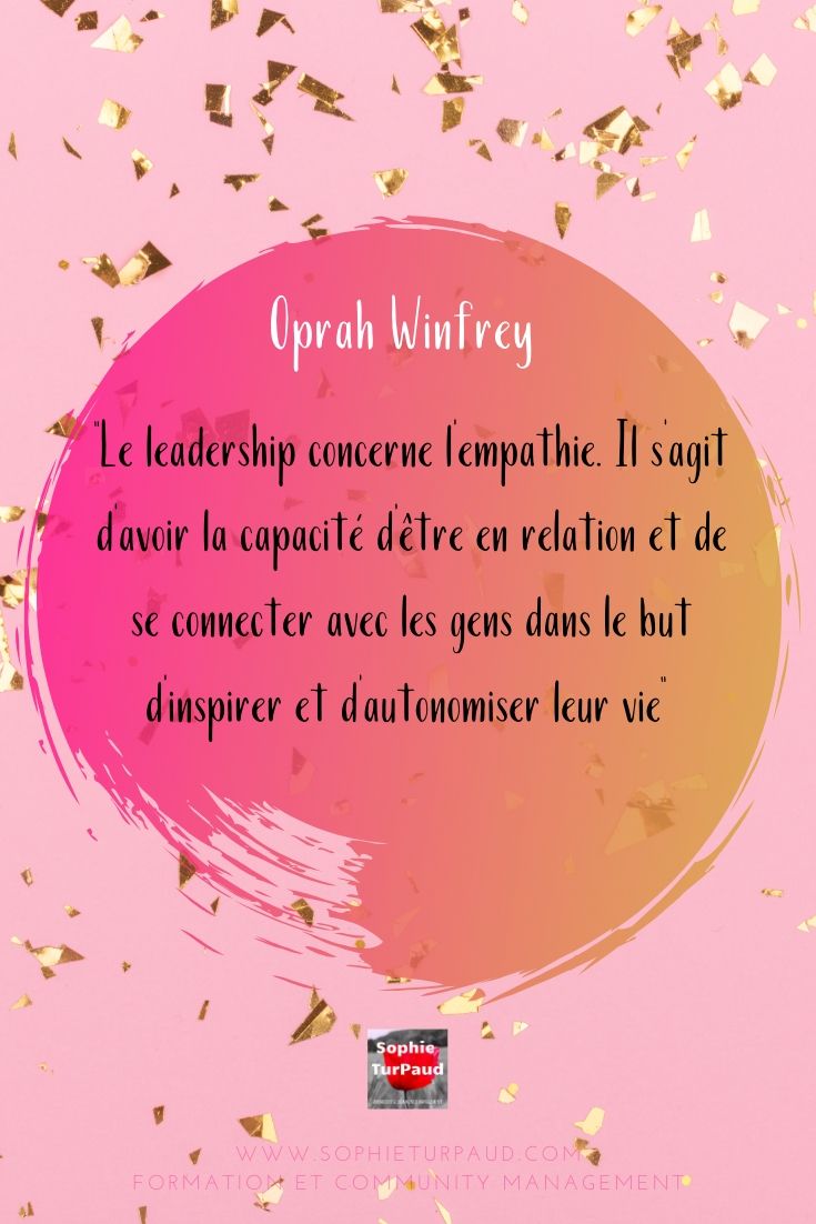Citation Oprah Winfrey via @sophieturpaud #Leadership