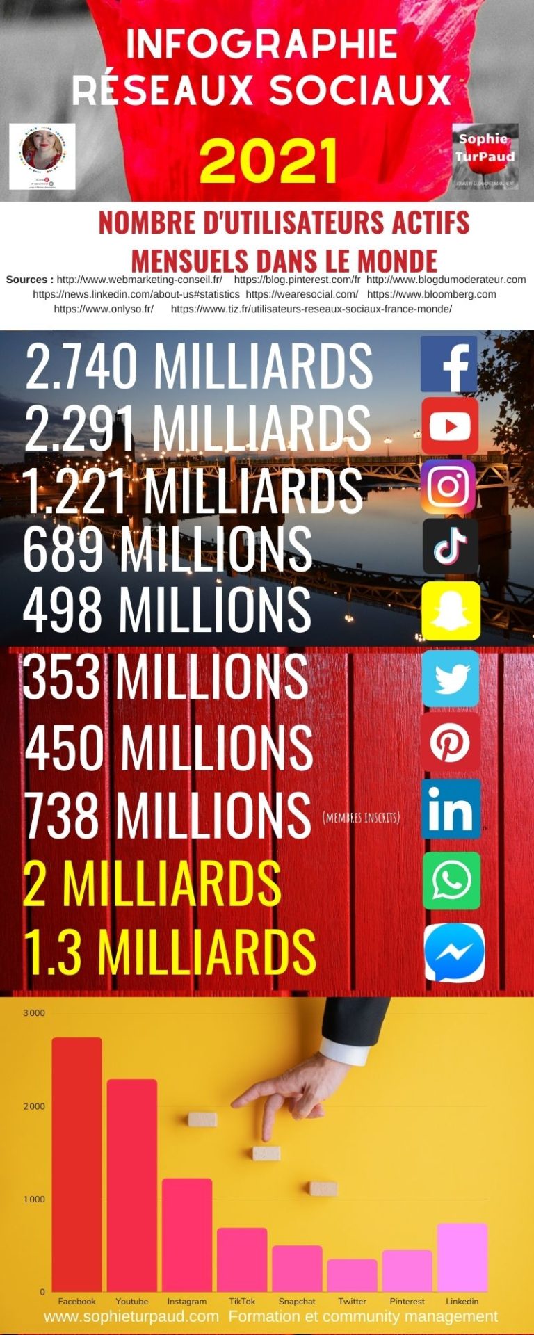 Infographie Réseaux Sociaux 2021 - Agence SophieTurpaud