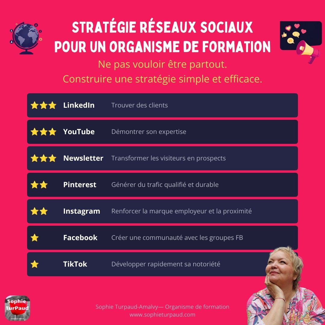 Stratégie réseaux sociaux pour un organisme de formation Stratégie réseaux sociaux pour un organisme de formation