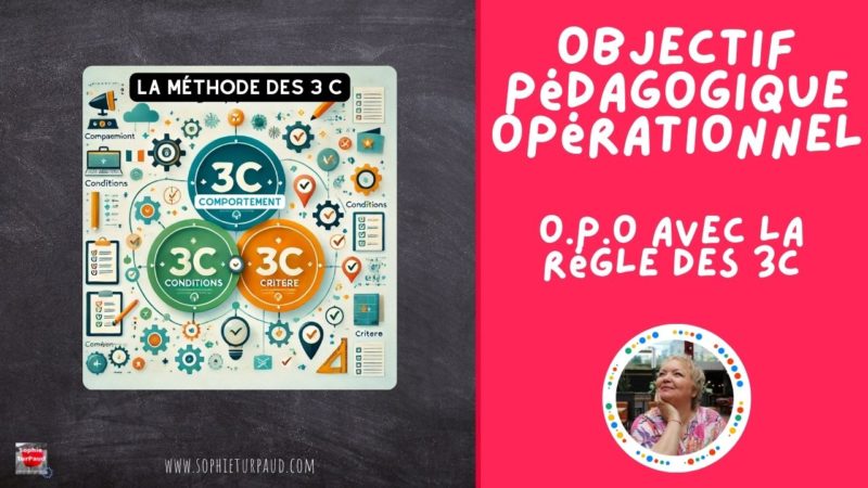 Objectif pédagogique opérationnel avec la méthode des 3C